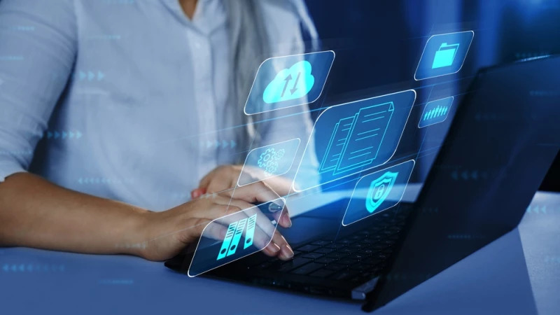 Control panel interface on tablet